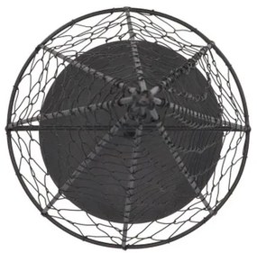 Čierny antik kovový drôtený vianočný stromček Tree - Ø 14*34 cm