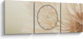 Obraz - Detaily kvetu (s hodinami) (90x30 cm)