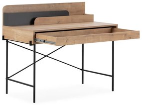 Pracovný stôl z dubového dreva so sekretárom 60x113 cm Lila – Marckeric