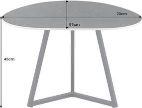 Keramický konferenčný stolík Paquita 70 cm antracitový