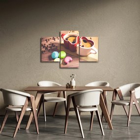 Obraz kávy a makronek (90x60 cm)