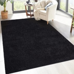 Dekorstudio Shaggy koberec CITY 500 čierny Rozmer koberca: 60x110cm