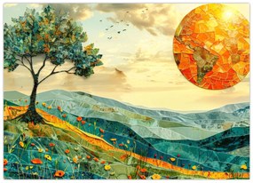 Obraz - Ilustrácia krajiny (70x50 cm)