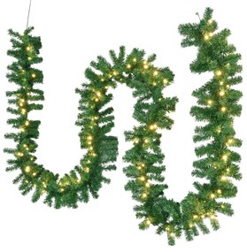 Juskys Umelá vianočná girlanda 5 m v zelenej farbe 100 LED