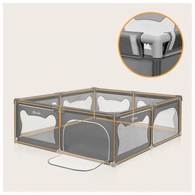 Lionelo - Hracia ohrádka WILLOW XL šedá