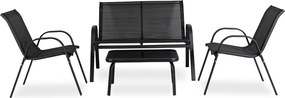 Záhradný nábytkový set MINNESOTA, čierna