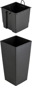 PLASTOVÝ KVETINÁČ PORTO RIFLO 57X29,5X29,5 CM ČIERNA