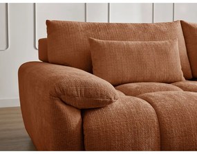 Ženilková pohovka v tehlovej farbe 264 cm Ivane – Bobochic Paris