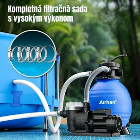 Piesková filtrácia k bazénu AQUA,   10 200 l/h, modrá Jurhan