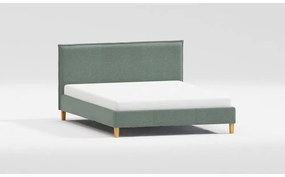 Zelená čalúnená dvojlôžková posteľ s roštom 200x200 cm Tina – Ropez