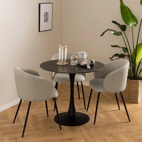 CLARA Béžová (látka Monza 24)/čierne nohy – MODERNÁ ČALÚNENÁ  KRESLOVÁ STOLIČKA DO OBÝVAČKY/JEDÁLNE/KANCELÁRIE LOFT