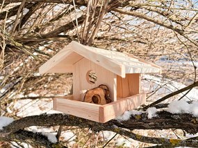 ČistéDrevo Drevené kŕmidlo pre vtáky borovica