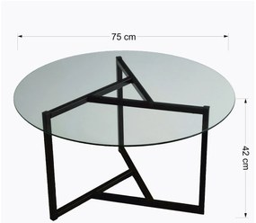 Dizajnový konferenčný stolík Neelix 75 cm čierny