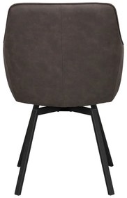 Sivé čalúnené jedálenské kreslá v súprave 2 ks Alison – Rowico