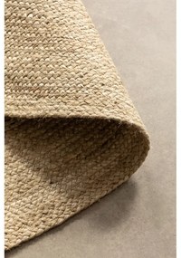 Slonovinový obojstranný jutový okrúhly koberec ø 200 cm Braided Ivory – Hanse Home
