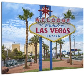 Sklenený obraz - Las Vegas (70x50 cm)