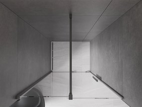 Mexen Velar, posuvné dvere do otvoru 80x200 cm, 8mm číre sklo, grafitový profil, 871-080-000-01-66