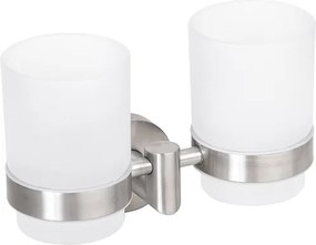Bemeta Design NEO: Držiak kefiek, dvojitý, sklo - 104210025