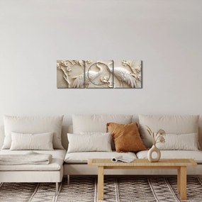 Obraz - Čínsky vzor (s hodinami) (90x30 cm)