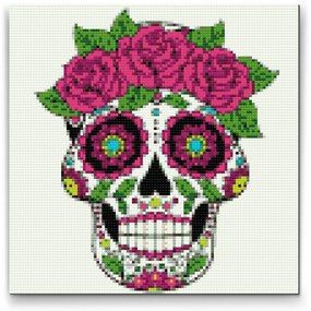 Gario Diamantové maľovanie Día de los muertos Rozmery: 80 x 80 cm, Rámovanie: S vnútorným rámom, Diamanty: Štvorcové