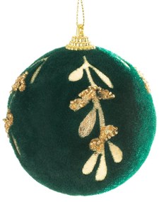 VIANOČNÁ BANKA NA STROMČEK SADA 4 KS (FI) 10 CM TMAVOZELENÁ