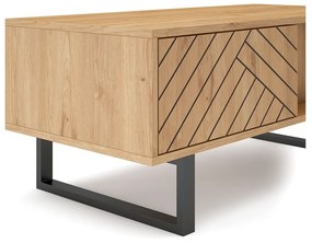 Konferenčný stolík v dekore duba v prírodnej farbe 55x110 cm Madona - Marckeric