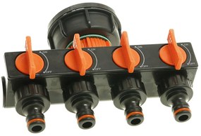 Bestent Rozdeľovač so 4 ventilmi 1"-3/4" 1000L IBC, 61 mm NCZ-U