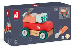 BricoKids - Drevené autíčko na zostavenie - mačička