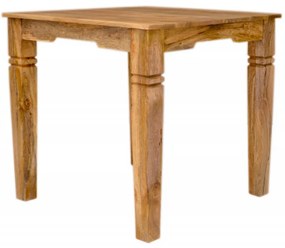 Jedálenský stôl Guru 80x80 z mangového dreva Mango natural