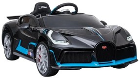 LEAN TOYS Elektrické autíčko Bugatti Divo Lakované - čierne - MOTOR 2x45W - BATÉRIA 12V7Ah 2023