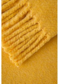 Žltá deka s podielom bavlny Euromant Basics, 140 x 180 cm