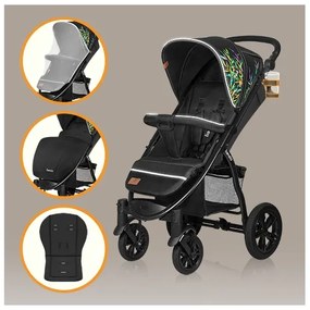 Lionelo - Športový kočík ANNET TOUR čierna/zelená