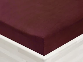 Jersey napínacie prestieradlo JR-011 Bordó 90 x 200 - výška 20 cm