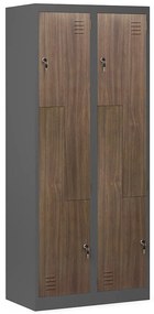 Skriňa Julia kovová antracit/orech