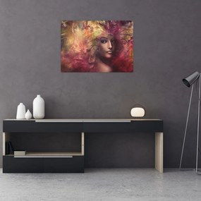 Sklenený obraz - Fantasy žena (70x50 cm)