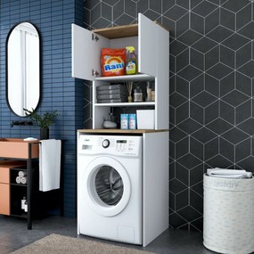 Skriňa nad práčku Karin White and Walnut