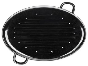 Banquet 2-dielny oválny smaltovaný pekáč CULINARIA Black, 38 cm