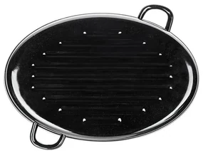 Banquet 2-dielny oválny smaltovaný pekáč CULINARIA Black, 38 cm