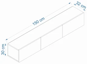TV stolík/skrinka Westham (biela + borovica atlantická) . Akcia -16%. Vlastná spoľahlivá doprava až k Vám domov. 1102653