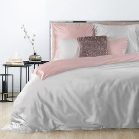 Kvalitné posteľné obliečky bavlnený satén púdrovo sivej farby