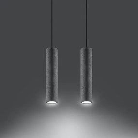 Sollux SL.0654 - Luster na lanku LUVO 2xGU10/40W/230V betón/čierna