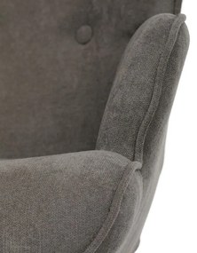 Luxusné hojdacie kreslo v modernom dizajne, poťah hnedá látka