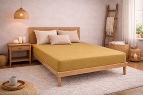 Kvalitex Luxusné bavlnené JERSEY prestieradlo s lycrou 90x200 cm - béžové