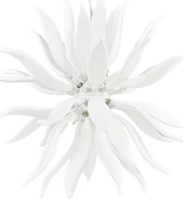 Ideal Lux - LED Luster na lanku LEAVES 12xG9/3W/230V pr. 80 cm biela