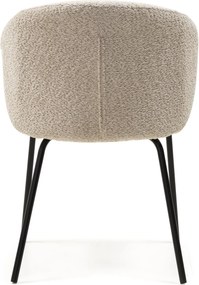 Jedálenská stolička LARISA buklé béžová/čierna