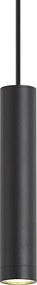 Dizajnové závesné svietidlo čierne GU10 50mm IP44 - Tuba