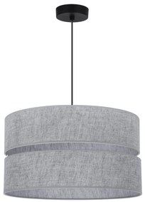 Závesné svietidlo Len, 1x šedé textilné tienidlo, (fi 40 cm), b
