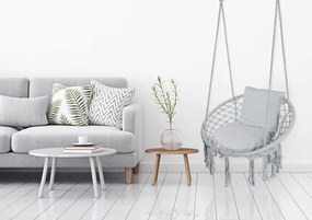 Závesné kreslo TOGO s vankúšmi, sivé