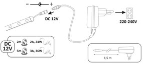 LED pásik 5m LED/36W/12V 4000K