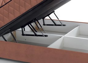 Dvojposteľ Reve Reve 180x200 cm, lososová látka